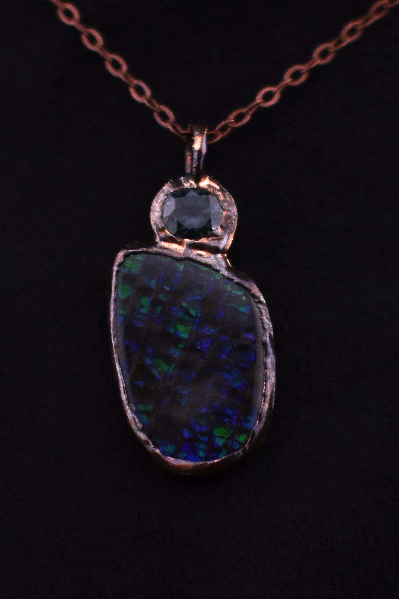 Ammolite & Spinel Necklace