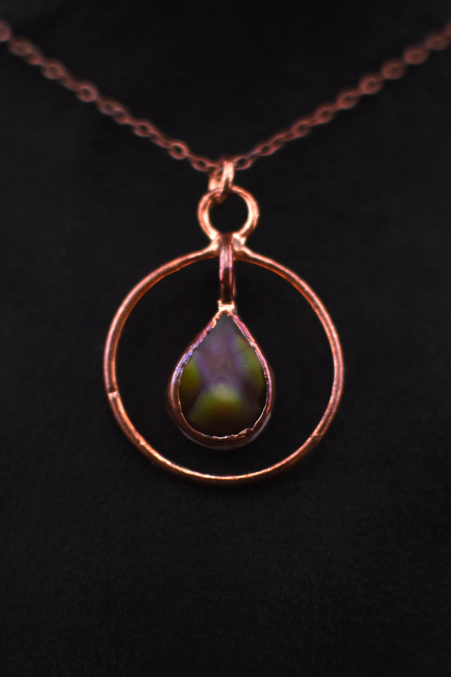 Ringed Fire Agate Neckalce