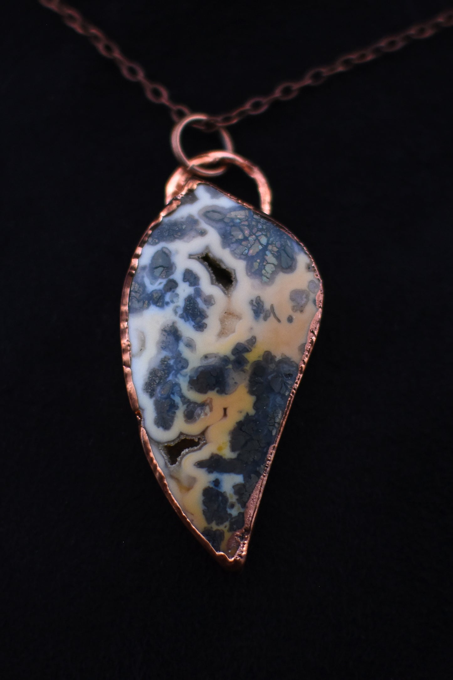 Marcasite Plume Agate Necklace
