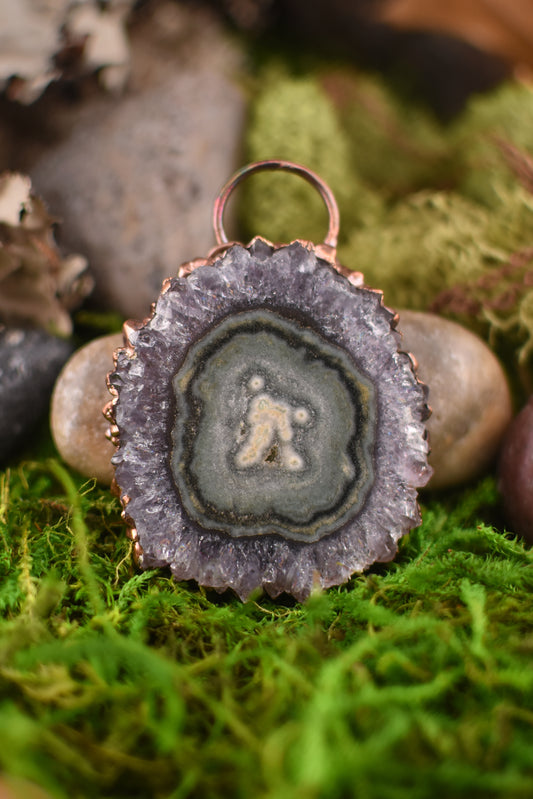 Amethyst Stalactite Slice Necklace