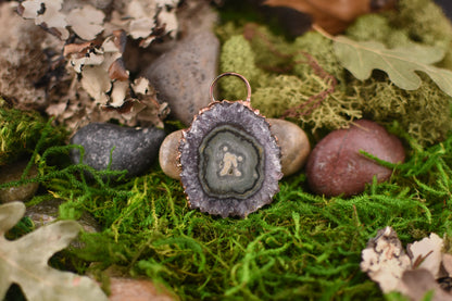 Amethyst Stalactite Slice Necklace