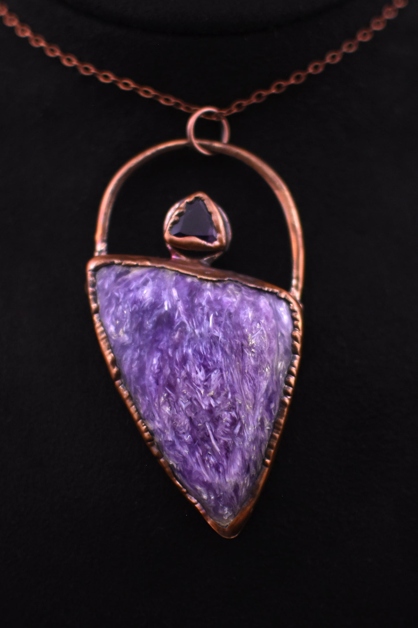 Amethyst and Charoite Necklace