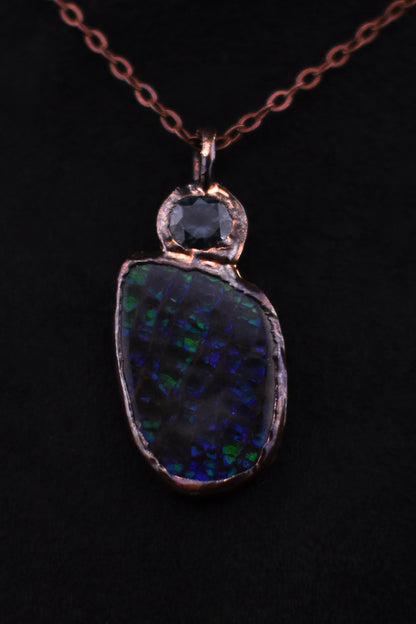 Ammolite & Spinel Necklace