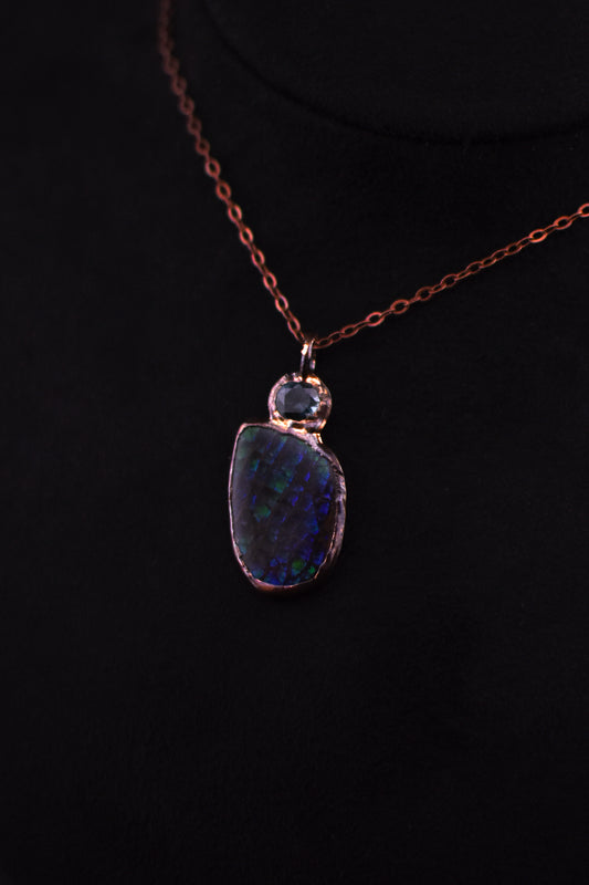 Ammolite & Spinel Necklace
