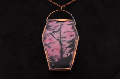 Rhodonite Coffin Necklace