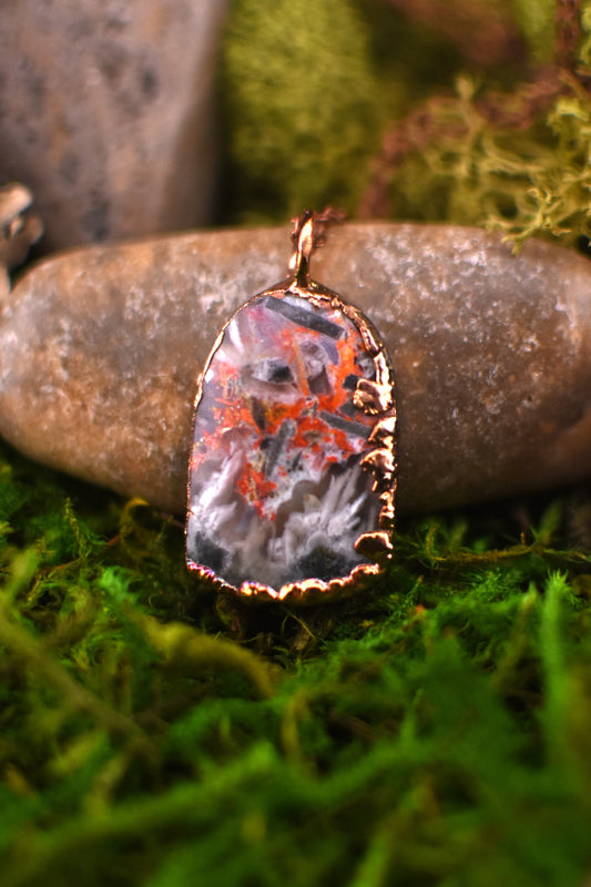 Indonesian Lava Seam Agate Necklace