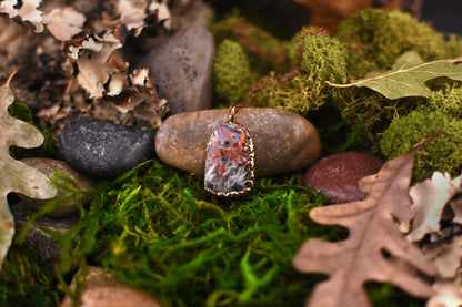 Indonesian Lava Seam Agate Necklace