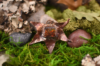 Ammolite & Maple Leaf Necklace