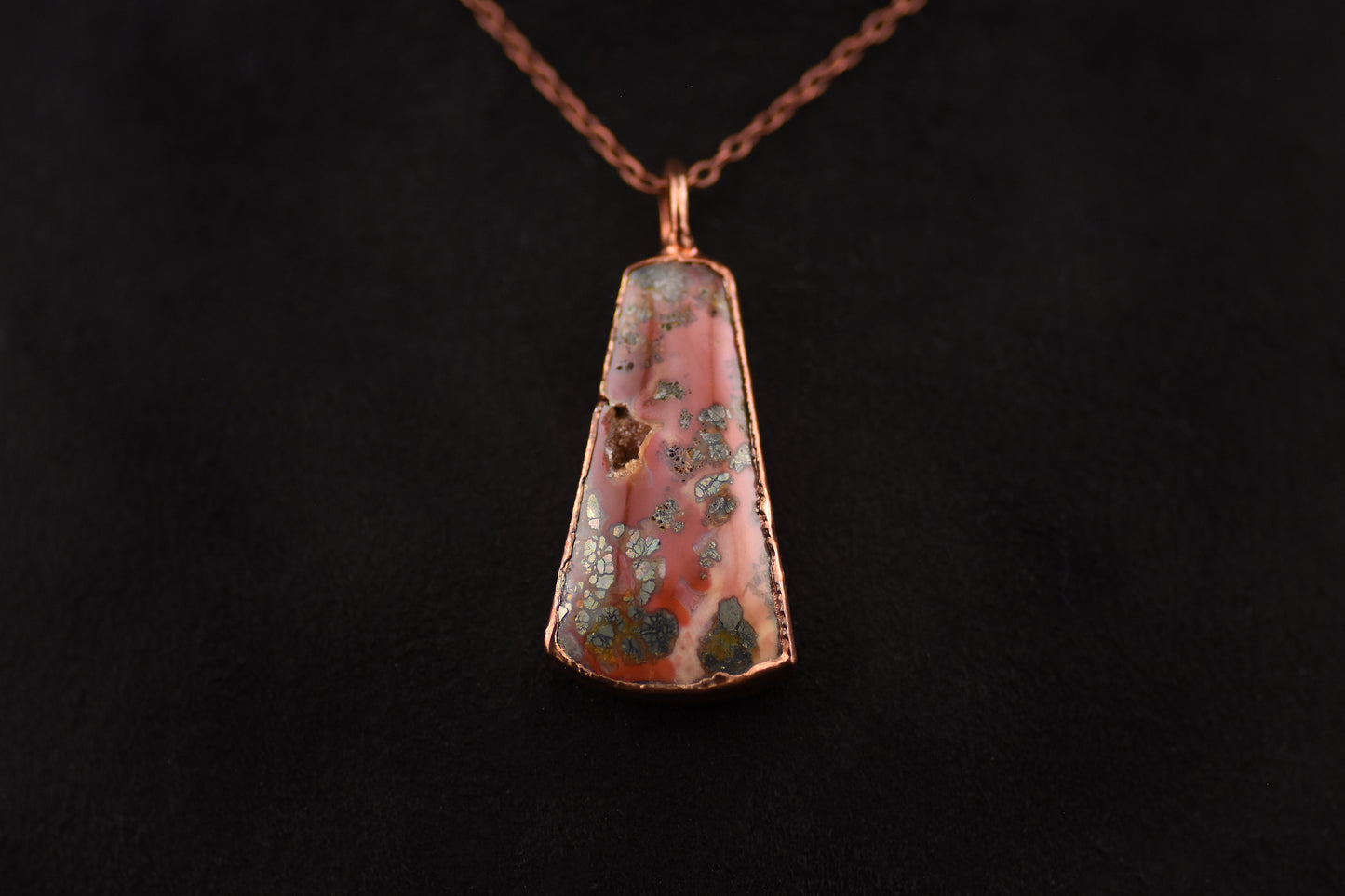 Marcasite Plume Agate Necklace