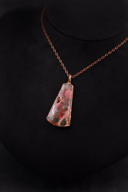 Marcasite Plume Agate Necklace