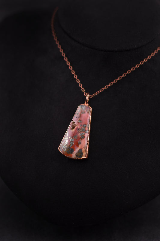 Marcasite Plume Agate Necklace