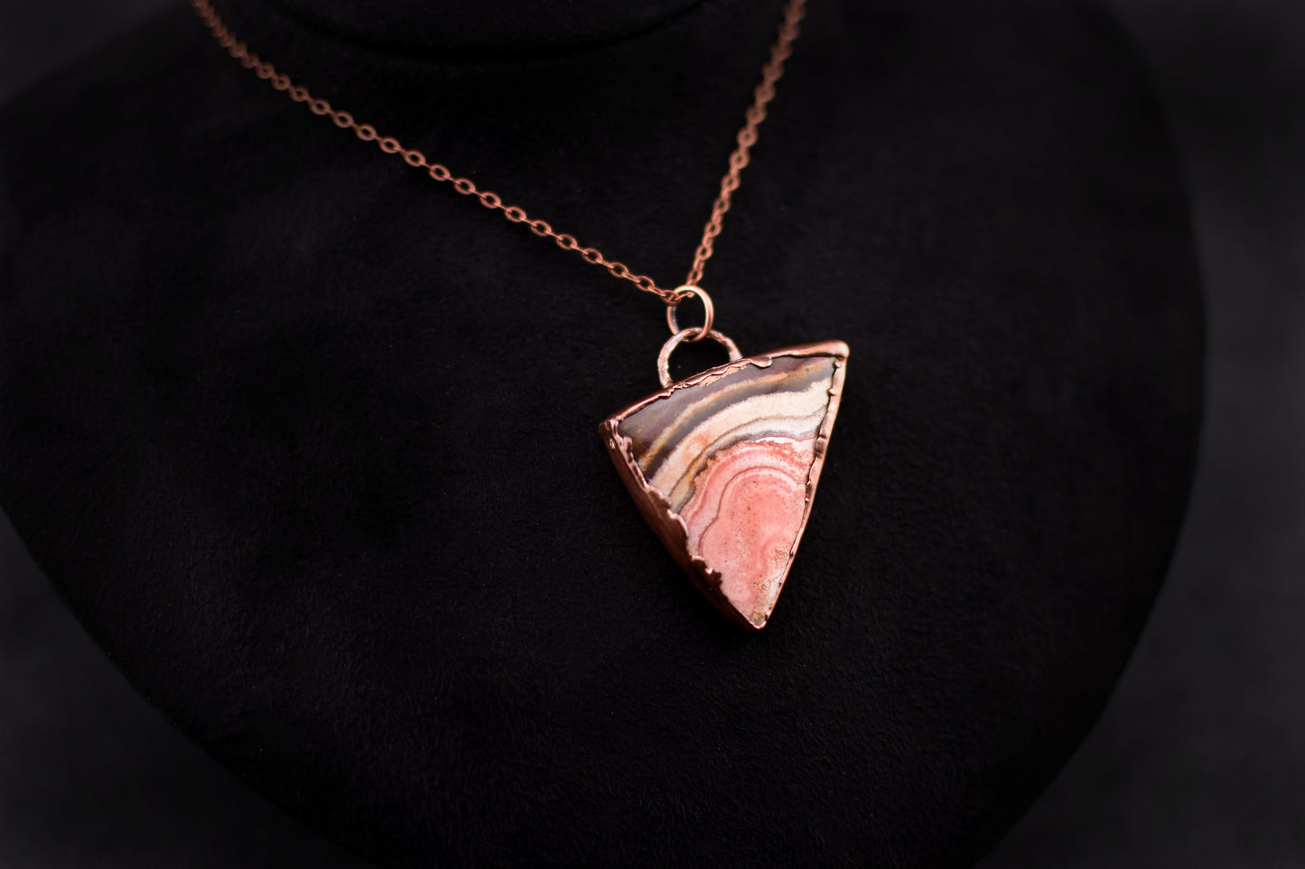 Flower of Peach Agate Necklace