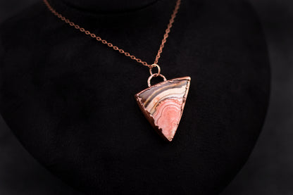 Flower of Peach Agate Necklace