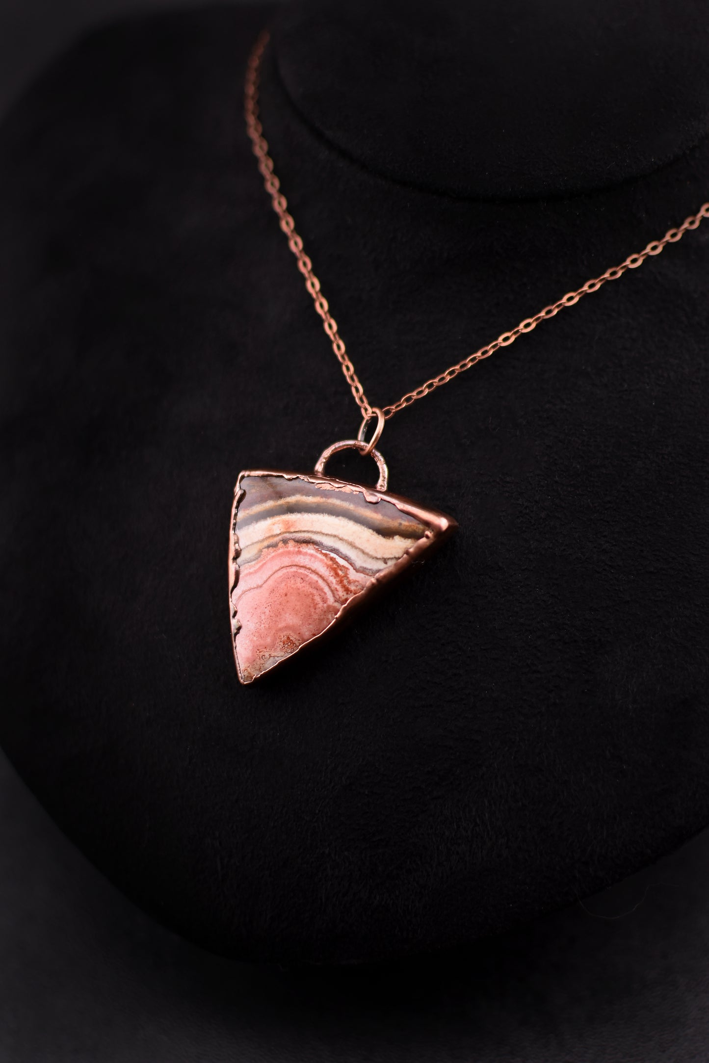 Flower of Peach Agate Necklace