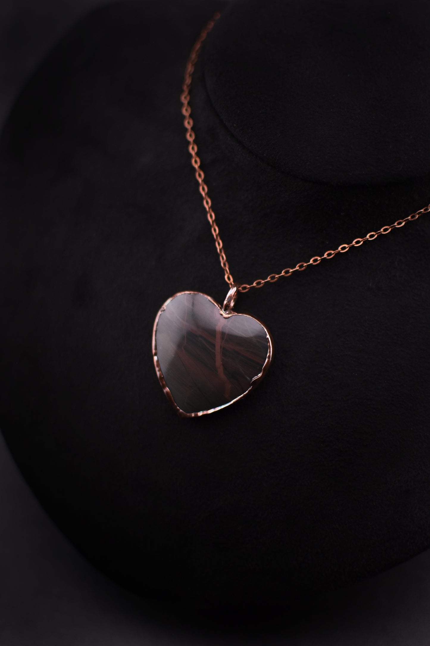Sumatra Jasper Heart Necklace