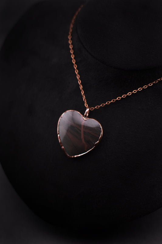 Sumatra Jasper Heart Necklace