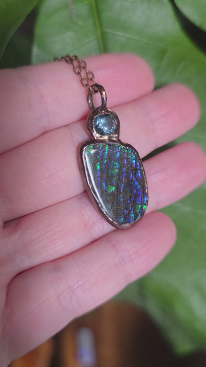 Ammolite & Spinel Necklace
