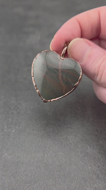 Sumatra Jasper Heart Necklace