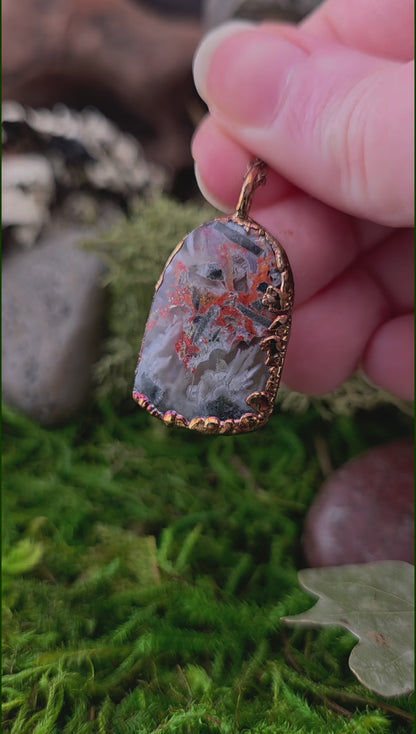 Indonesian Lava Seam Agate Necklace
