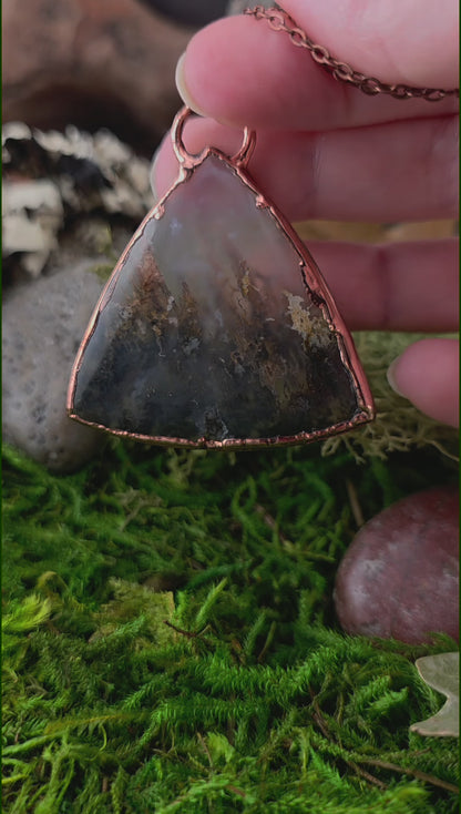 Graveyard Pass Plume Agate Necklace