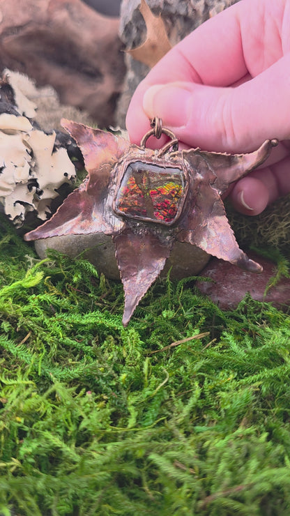 Ammolite & Maple Leaf Necklace