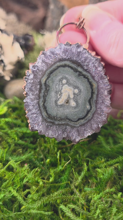Amethyst Stalactite Slice Necklace